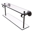 Clearview Collection Two Tiered Glass Shelf with Dotted Accents