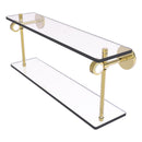 Clearview Collection Two Tiered Glass Shelf with Dotted Accents