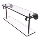 Clearview Collection Two Tiered Glass Shelf with Dotted Accents