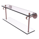 Clearview Collection Two Tiered Glass Shelf with Twisted Accents