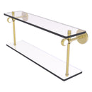 Clearview Collection Two Tiered Glass Shelf with Twisted Accents