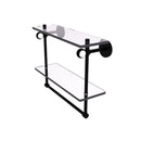 Clearview Collection Double Glass Vanity Shelf  with Integrated Towel Bar with Twisted Accents