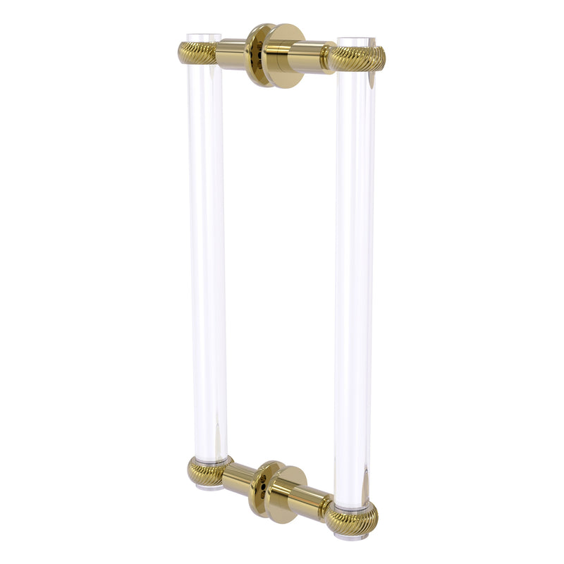Clearview Collection Back to Back Shower Door Pull with Twisted Accents