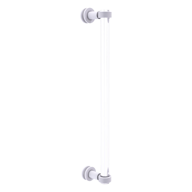 Clearview Collection Single Side Shower Door Pull with Grooved Accents