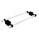 Clearview Collection Back to Back Shower Door Towel Bar with Grooved Accents