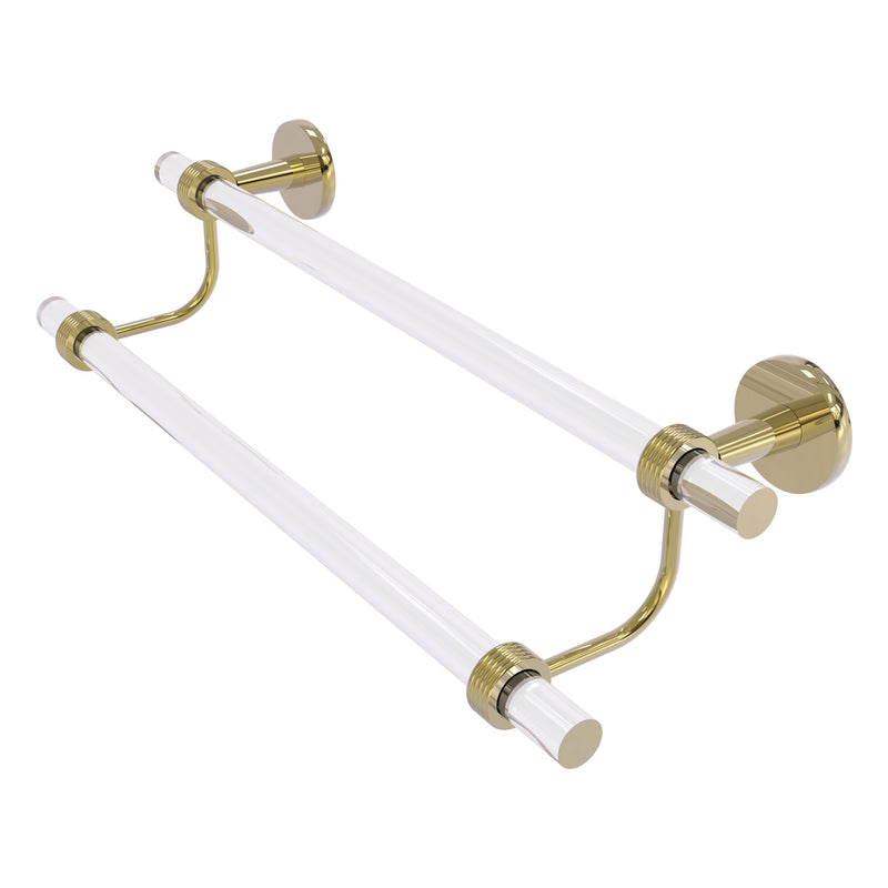 Clearview Collection Double Towel Bar with Grooved Accents