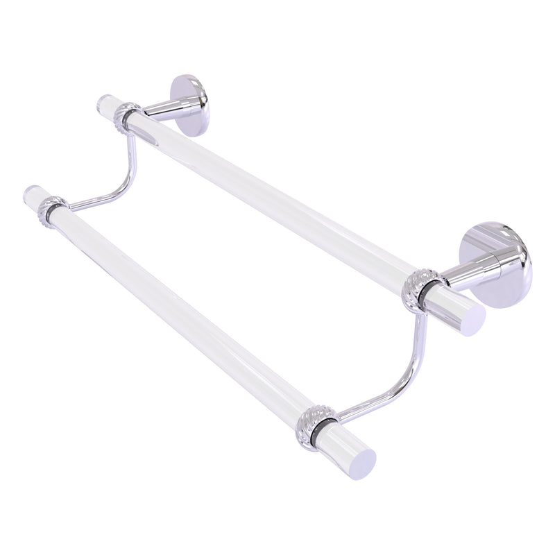 Clearview Collection Double Towel Bar with Twisted Accents
