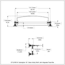 Dottingham Collection Glass Vanity Shelf  with Integrated Towel Bar