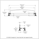 Dottingham Collection Glass Vanity Shelf  with Integrated Towel Bar