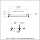 Dottingham 脡tag猫re en verre  deux niveaux avec barre  serviettes int茅gr茅e