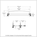 Dottingham 脡tag猫re en verre  deux niveaux avec barre  serviettes int茅gr茅e