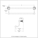 Dottingham Collection Double Towel Bar