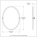 Miroir inclinable ovale sans cadre avec bord biseaut茅