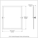 Miroir inclinable rectangulaire sans cadre avec bord biseaut茅