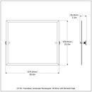 Miroir inclinable rectangulaire horizontal sans cadre avec bord biseaut茅