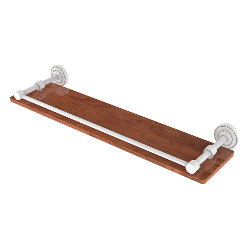Dottingham Collection Solid IPE Ironwood Shelf with Gallery Rail