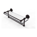 Dottingham 脡tag猫re en verre avec rail de galerie et barre  serviettes