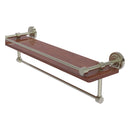 Dottingham Collection IPE Ironwood Shelf with Gallery Rail and Towel Bar