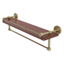 Dottingham Collection IPE Ironwood Shelf with Gallery Rail and Towel Bar