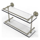 Dottingham 脡tag猫re double en verre avec rail de galerie