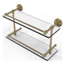 Dottingham 脡tag猫re double en verre avec rail de galerie