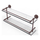 Dottingham 脡tag猫re double en verre avec rail de galerie