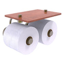 Dottingham Porte-papier de toilette  2 rouleaux avec 茅tag猫re en bois