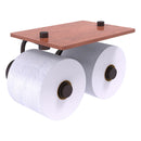 Dottingham Porte-papier de toilette  2 rouleaux avec 茅tag猫re en bois