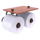 Dottingham Porte-papier de toilette  2 rouleaux avec 茅tag猫re en bois