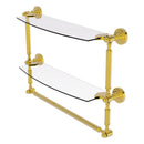 Dottingham 脡tag猫re en verre  deux niveaux avec barre  serviettes int茅gr茅e