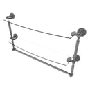 Dottingham 脡tag猫re en verre  deux niveaux avec barre  serviettes int茅gr茅e