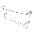 Dottingham 脡tag猫re en verre  deux niveaux avec barre  serviettes int茅gr茅e