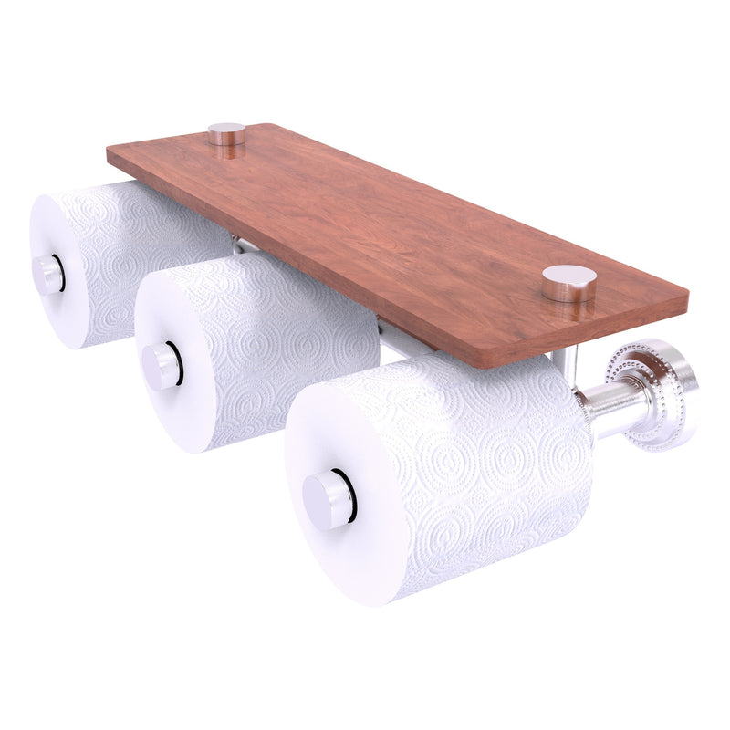 Dottingham Porte-papier de toilette horizontal  3 rouleaux de r茅serve avec 茅tag猫re en bois