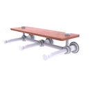 Dottingham Collection Horizontal Reserve 3 Roll Toilet Paper Holder with Wood Shelf
