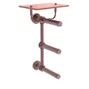 Dottingham Collection 3 Roll Toilet Paper Holder with Wood Shelf