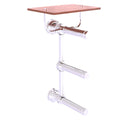 Dottingham Collection 3 Roll Toilet Paper Holder with Wood Shelf