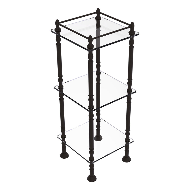 Three Tier Etagere with 14 Inch x 14 Inch Shelves