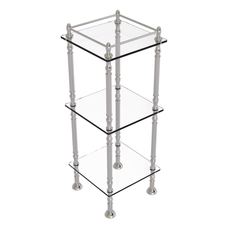 Three Tier Etagere with 14 Inch x 14 Inch Shelves