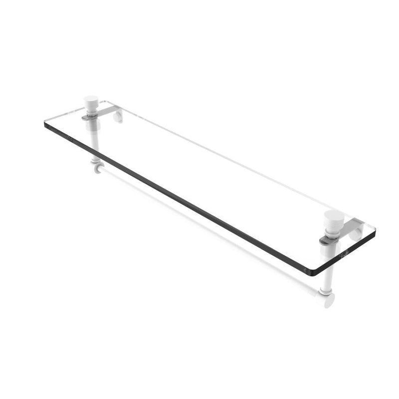 Foxtrot Collection Glass Vanity Shelf  with Integrated Towel Bar