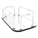 Plateau en verre  serviettes pour les invit茅s pour meuble-lavabo