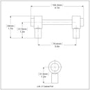 Poign茅e d'armoire de 3 pouces (7