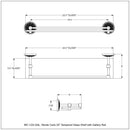 Monte Carlo 脡tag猫re en verre tremp avec rail de galerie