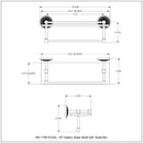 Monte Carlo 脡tag猫re en verre avec rail de galerie et barre  serviettes