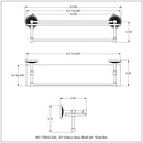 Monte Carlo 脡tag猫re en verre avec rail de galerie et barre  serviettes