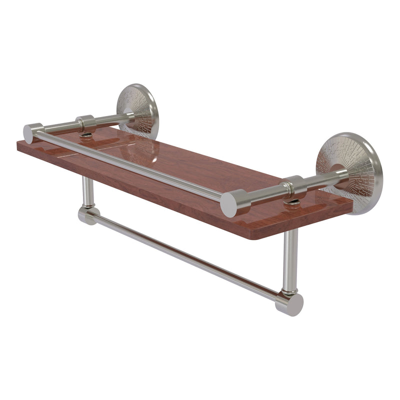 Monte Carlo Collection IPE Ironwood Shelf with Gallery Rail and Towel Bar