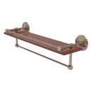 Monte Carlo Collection IPE Ironwood Shelf with Gallery Rail and Towel Bar