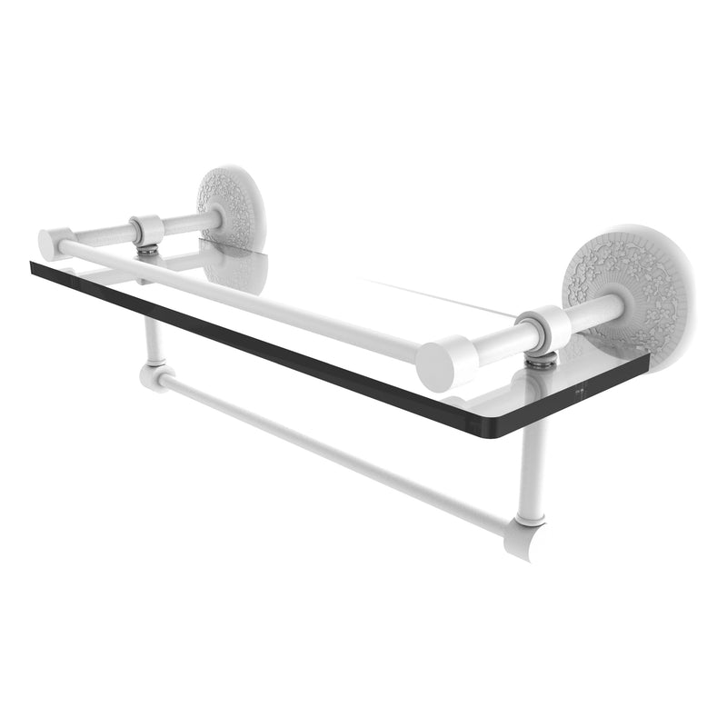 Monte Carlo Collection Gallery Rail Glass Shelf with Towel Bar