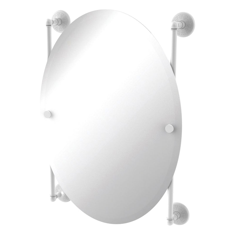 Monte Carlo Collection Oval Frameless Rail Mounted Mirror
