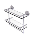 Monte Carlo Collection Double Glass Gallery Rail Shelf with Towel Bar