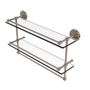 Monte Carlo Collection Double Glass Gallery Rail Shelf with Towel Bar
